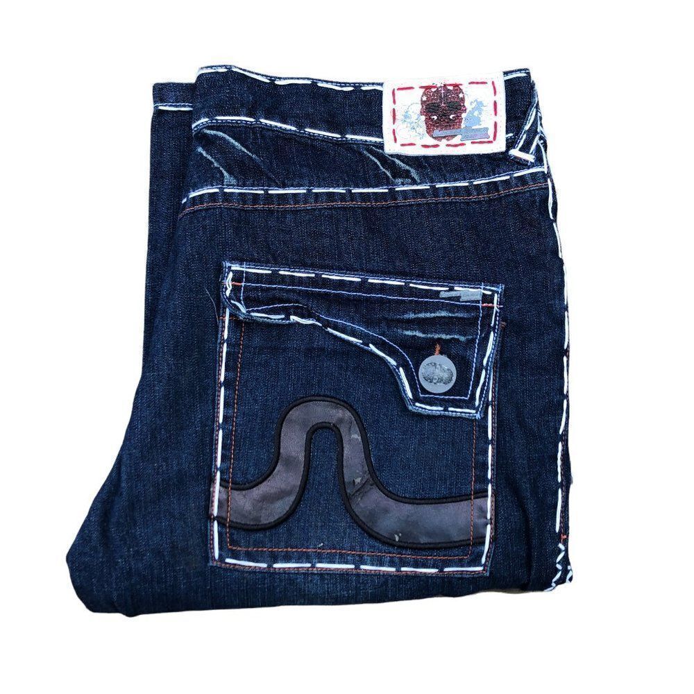 RARE Laguna Beach Embroidered Jeans Size 36 Blue